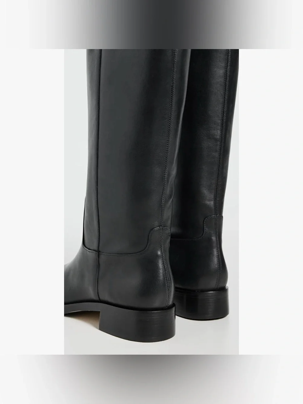 Larroude Women’s Anne Black Knee Length Leather Boots Size 11 NWT